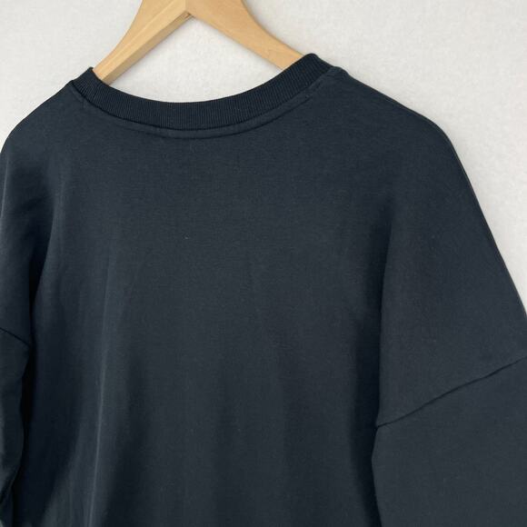 NEW BALANCE Dress M Athletic Gear Relaxed Essential Fleece Shirtdress Black NEW - Picture 9 of 16